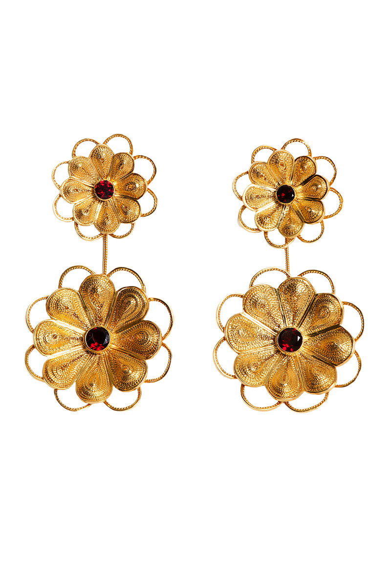 Astraea Garnet oorhangers