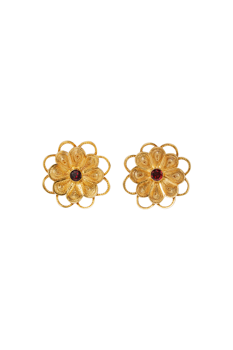 Astraea Garnet oorhangers