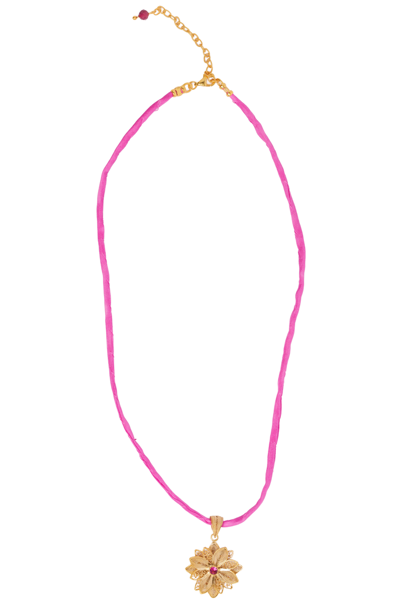 Dahlia Rubellite collier