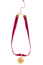 Rosalia Rhodolite velvet choker