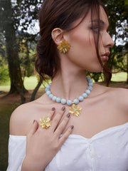 Dahlia Aquamarine Stud earrings